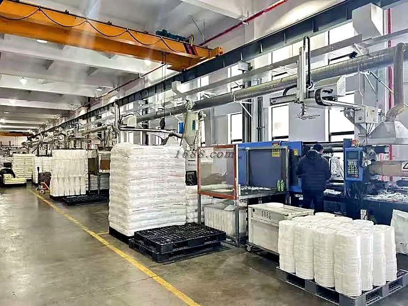 Production workshop with overhead crane